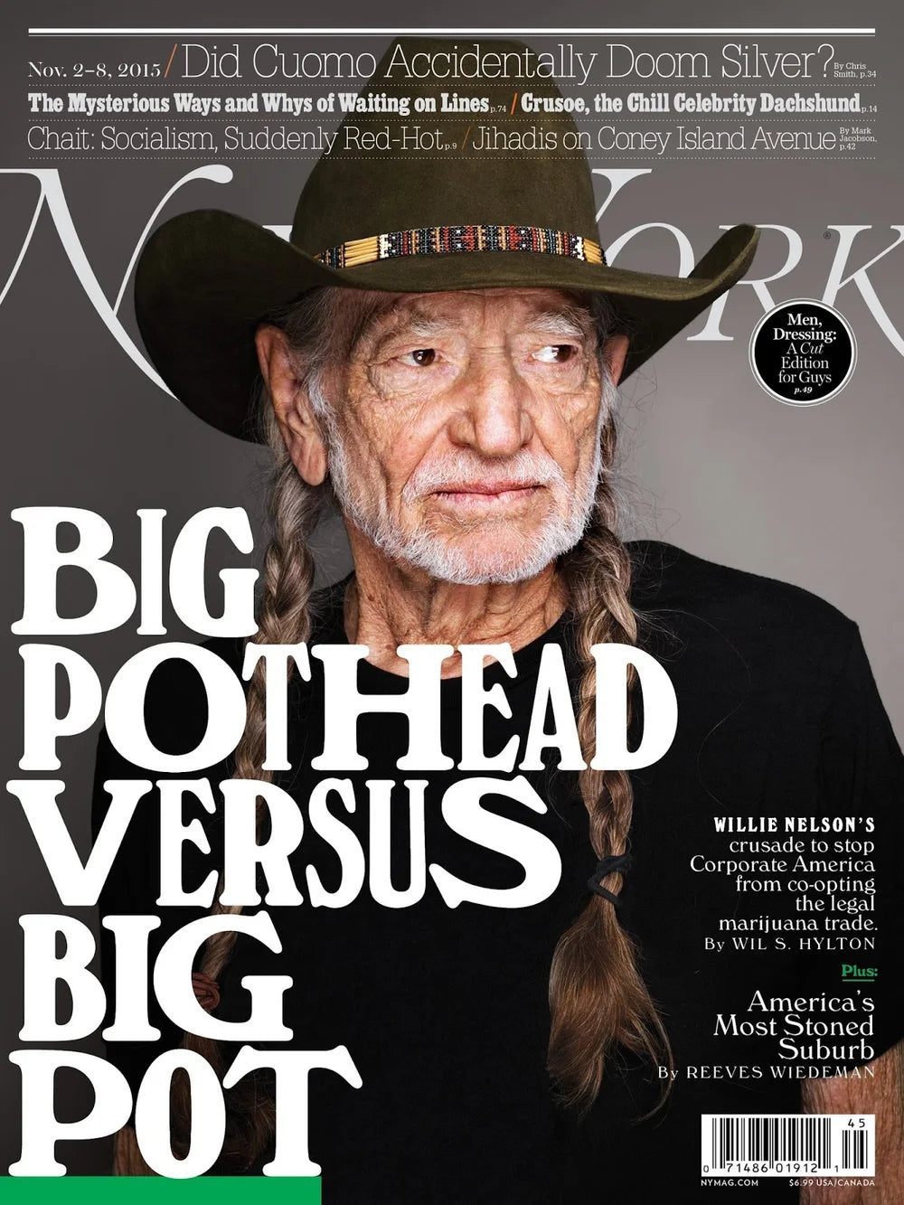 Willie Nelson on the cover of 'Rolling Stone'